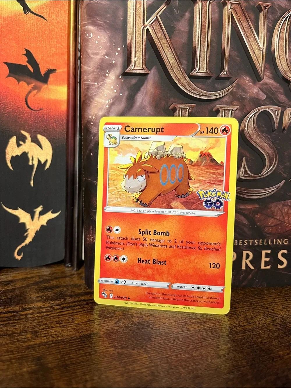 Camerupt Pokemon Go Stamped Card 014/078